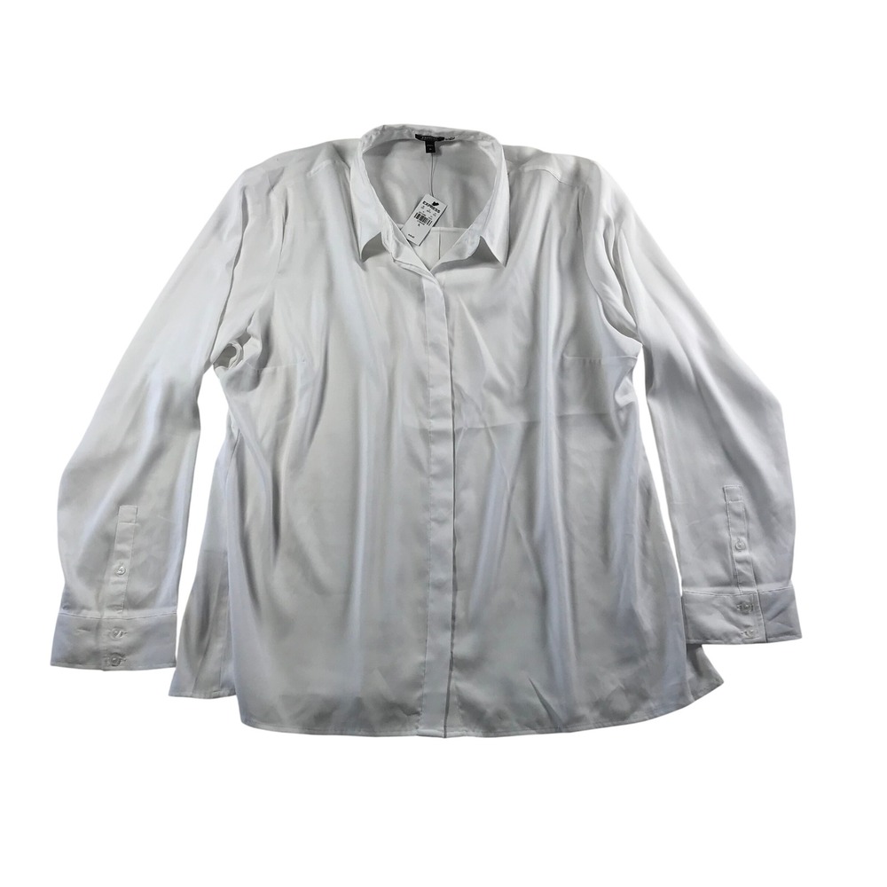 Express Relaxed Portofino Shirt White Long Sleeve Button Up XL 29701082